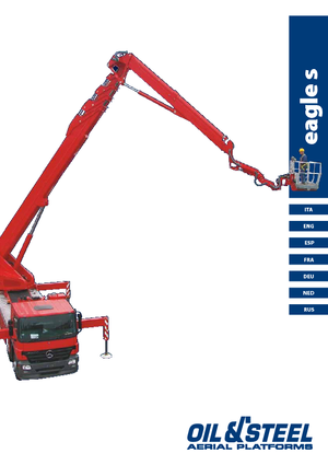 Tehergépkocsira szerelt csuklógémes munkaállványok Oil & Steel Eagle S 3224
