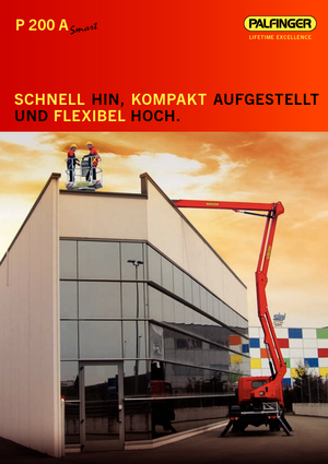 Tehergépkocsira szerelt csuklógémes munkaállványok Palfinger P 200 A
