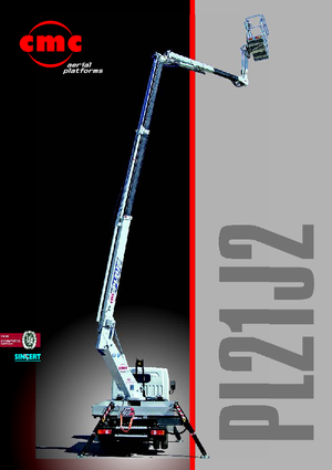 Tehergépkocsira szerelt csuklógémes munkaállványok CMC PL 21 J 2