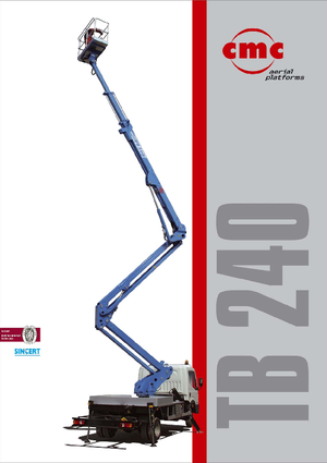 Tehergépkocsira szerelt csuklógémes munkaállványok CMC TB240