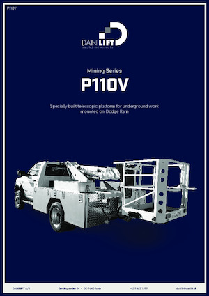 Tehergépkocsira szerelt teleszkópos munkaállványok Danilift P110V