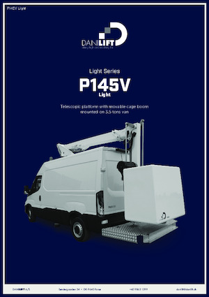 Tehergépkocsira szerelt teleszkópos munkaállványok Danilift P145V Light