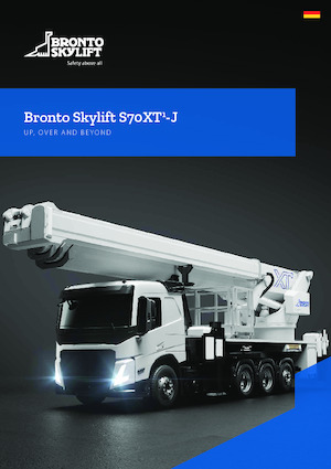Tehergépkocsira szerelt teleszkópos munkaállványok Bronto Skylift S70XT-J