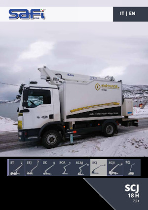 Tehergépkocsira szerelt teleszkópos munkaállványok Safi SCJ 18