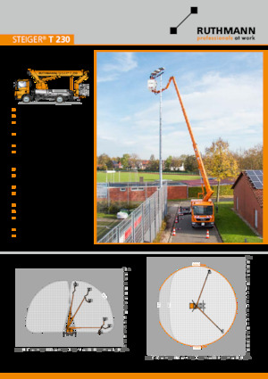 Tehergépkocsira szerelt teleszkópos munkaállványok Ruthmann STEIGER T 230 XS