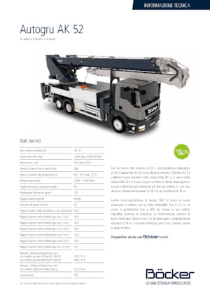 Tehergépkocsira szerelt teleszkópos daruk Böcker AK 52