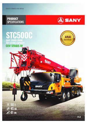 Tehergépkocsira szerelt teleszkópos daruk Sany STC500C