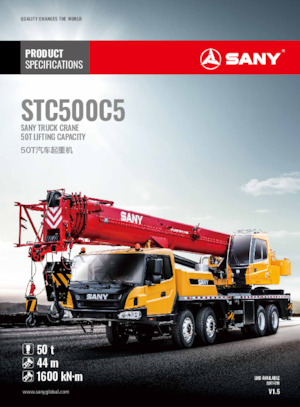 Tehergépkocsira szerelt teleszkópos daruk Sany STC500C5