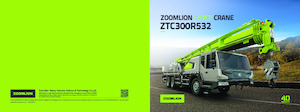 Tehergépkocsira szerelt teleszkópos daruk Zoomlion ZTC300R532