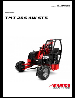 Tehergépkocsira rögzthető teleszkópos targoncák Manitou TMT 25 S 4W