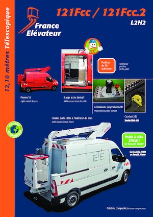 Tehergépkocsira szerelt teleszkópos munkaállványok France Elévateur 121 FCC