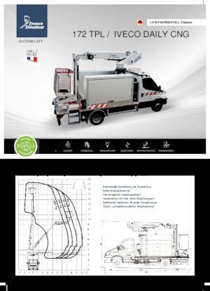 Tehergépkocsira szerelt teleszkópos munkaállványok France Elévateur 172 TPL CNG