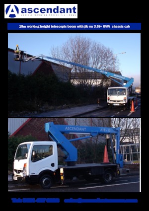 Tehergépkocsira szerelt teleszkópos munkaállványok Ascendant A18-13TJ