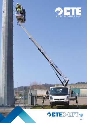 Tehergépkocsira szerelt teleszkópos munkaállványok CTE B-Lift 18