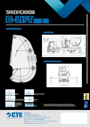 Tehergépkocsira szerelt teleszkópos munkaállványok CTE B-Lift 390 HR