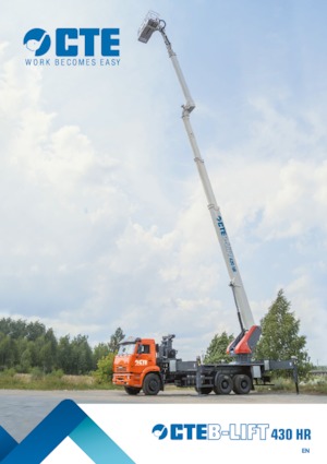Tehergépkocsira szerelt teleszkópos munkaállványok CTE B-LIFT 430 HR