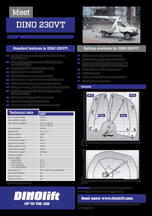 Vontatható teleszkópos munkaállványok Dino Lift Dino 230VT