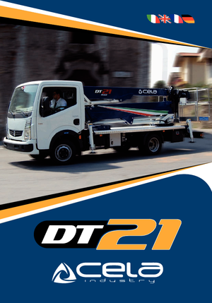 Tehergépkocsira szerelt teleszkópos munkaállványok CELA DT21