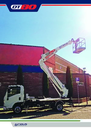 Tehergépkocsira szerelt teleszkópos munkaállványok CELA DT80