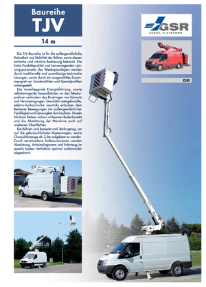 Tehergépkocsira szerelt teleszkópos munkaállványok GSR E140TJV Basic