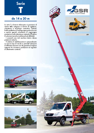 Tehergépkocsira szerelt teleszkópos munkaállványok GSR E200T Comfort X