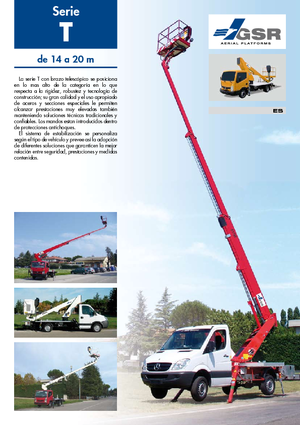 Tehergépkocsira szerelt teleszkópos munkaállványok GSR E200T Comfort X