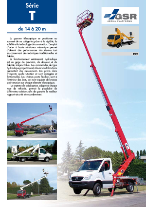 Tehergépkocsira szerelt teleszkópos munkaállványok GSR E200T Comfort X