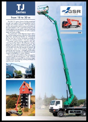 Tehergépkocsira szerelt teleszkópos munkaállványok GSR E180TJ Compact 