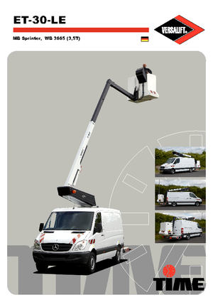 Tehergépkocsira szerelt teleszkópos munkaállványok Versalift ET-30-LE
