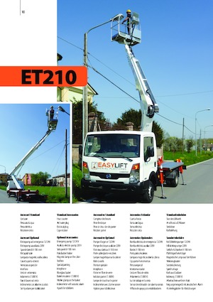 Tehergépkocsira szerelt teleszkópos munkaállványok Easy Lift ET210 