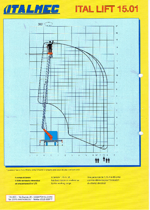 Tehergépkocsira szerelt teleszkópos munkaállványok Italmec Ital Lift 15.01