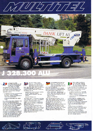 Tehergépkocsira szerelt teleszkópos munkaállványok Pagliero J 328.200 Alu