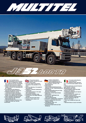 Tehergépkocsira szerelt teleszkópos munkaállványok Multitel J 352.600