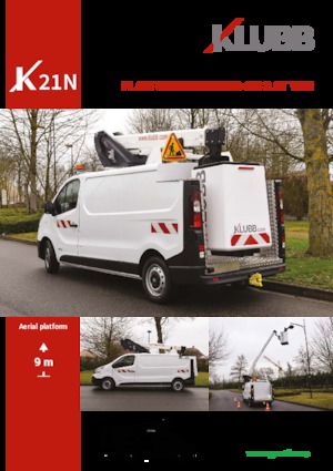 Tehergépkocsira szerelt teleszkópos munkaállványok Klubb K21N