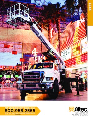 Tehergépkocsira szerelt teleszkópos munkaállványok Altec LS63