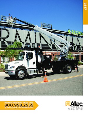 Tehergépkocsira szerelt teleszkópos munkaállványok Altec LS87