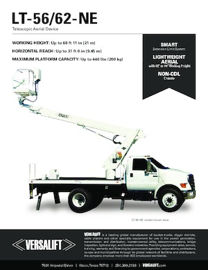 Tehergépkocsira szerelt teleszkópos munkaállványok Versalift LT 56 NE