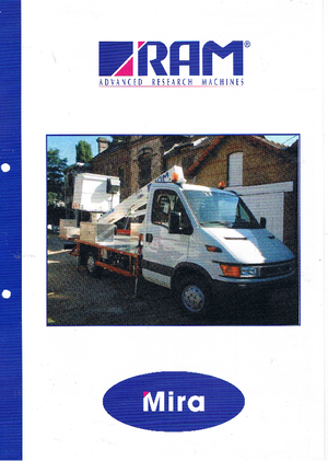 Tehergépkocsira szerelt teleszkópos munkaállványok RAM Mira 160 T