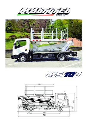 Tehergépkocsira szerelt teleszkópos munkaállványok Multitel MS 100 