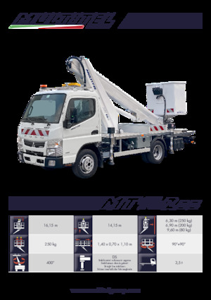 Tehergépkocsira szerelt teleszkópos munkaállványok Multitel MT 162 DS