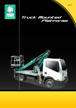 Tehergépkocsira szerelt teleszkópos munkaállványok Imer P 13 T 7