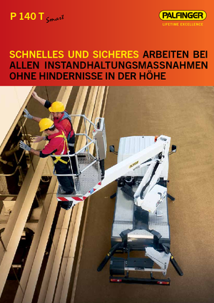 Tehergépkocsira szerelt teleszkópos munkaállványok Palfinger P 140 T