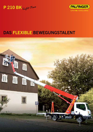 Tehergépkocsira szerelt teleszkópos munkaállványok Palfinger P210BK