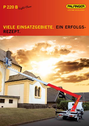 Tehergépkocsira szerelt teleszkópos munkaállványok Palfinger P220B