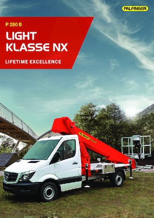 Tehergépkocsira szerelt teleszkópos munkaállványok Palfinger P 280 B