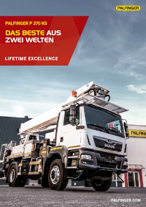 Tehergépkocsira szerelt teleszkópos munkaállványok Palfinger P 370 KS