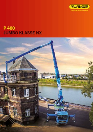 Tehergépkocsira szerelt teleszkópos munkaállványok Palfinger P 480