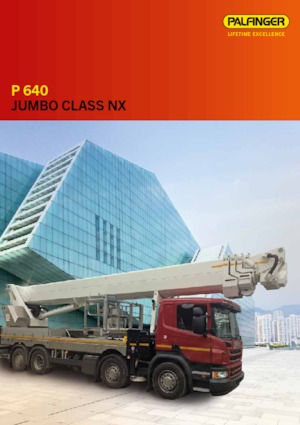 Tehergépkocsira szerelt teleszkópos munkaállványok Palfinger P 640