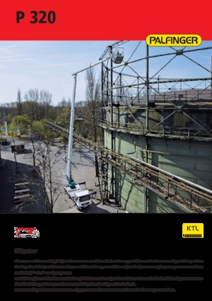 Tehergépkocsira szerelt teleszkópos munkaállványok Palfinger P 320