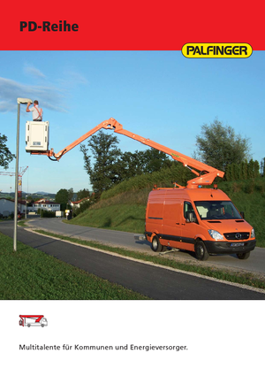 Tehergépkocsira szerelt teleszkópos munkaállványok Palfinger PD 182 V
